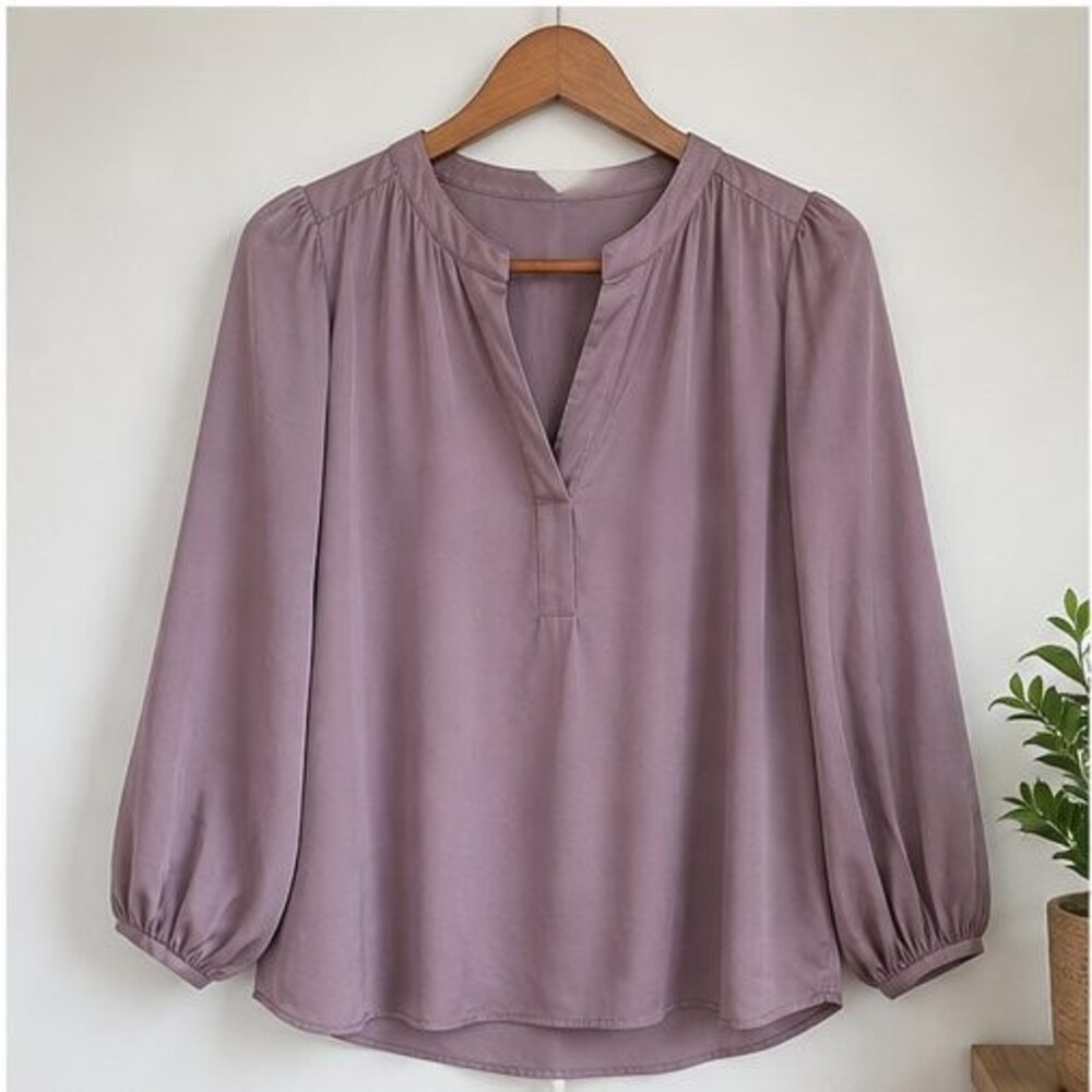 Mauve Pleated Blouse